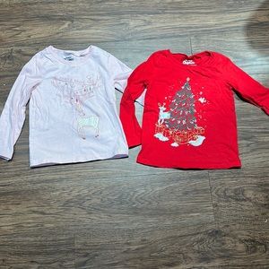 Girls long sleeve shirts. Size 4t. No stains or flaws. Worn once
